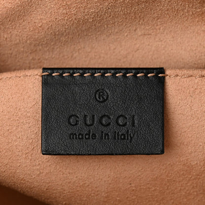 Gucci Calfskin Matelasse Small GG Marmont Chain Shoulder Bag Black 6 of 11