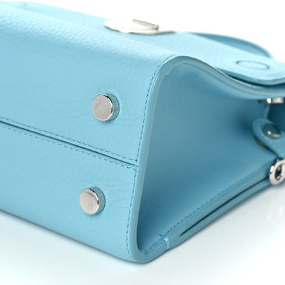 Christian Dior Grained Calfskin Mini Diorever Flap Sky Blue 9 of 11