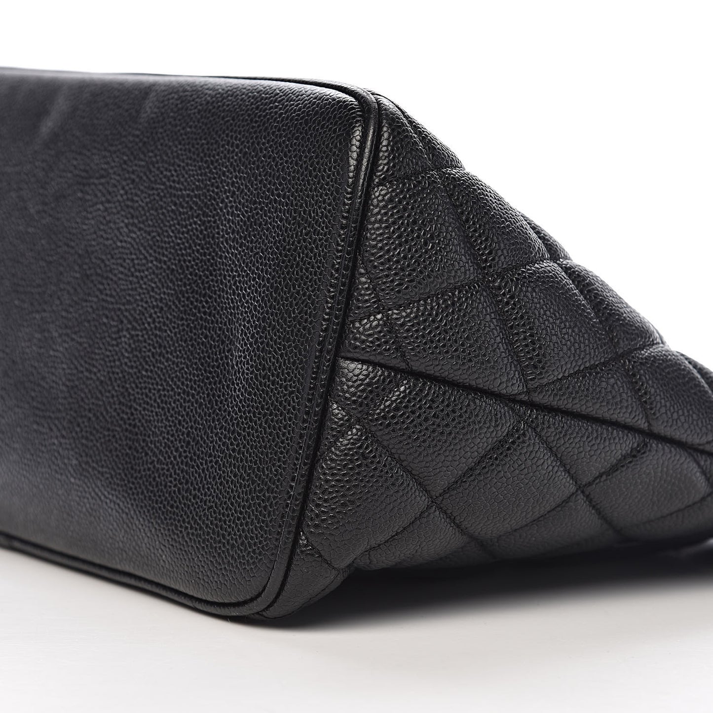 Caviar Quilted Medallion Tote Black