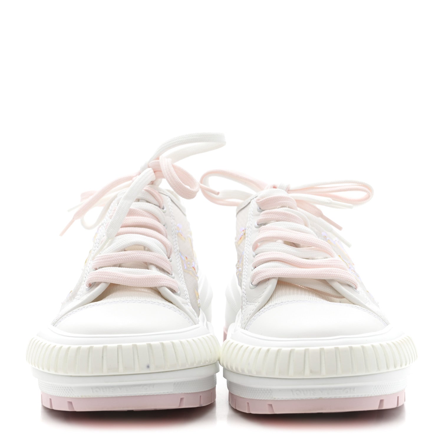 Louis Vuitton Iridescent Technical Mesh Monogram LV Squad Low Top Sneakers 38.5 Rose Clair 2 of 9