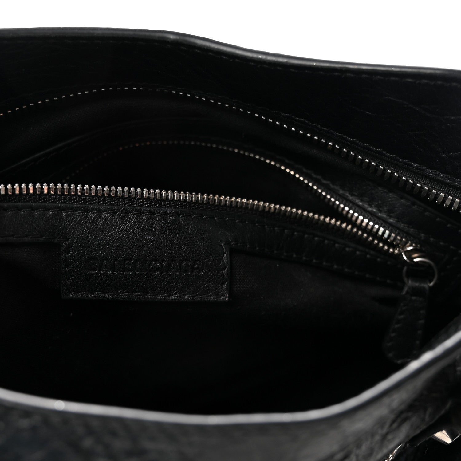 Balenciaga Agneau Arena Silver Hardware Small Le City Black 6 of 9