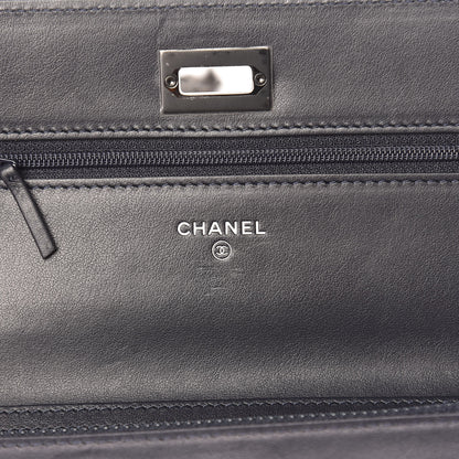 Chanel Aged Calfskin Quilted Reissue Wallet On Chain WOC Navy 6 of 11