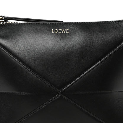Loewe Shiny Calfskin Puzzle Fold Pouch Black 7 of 9