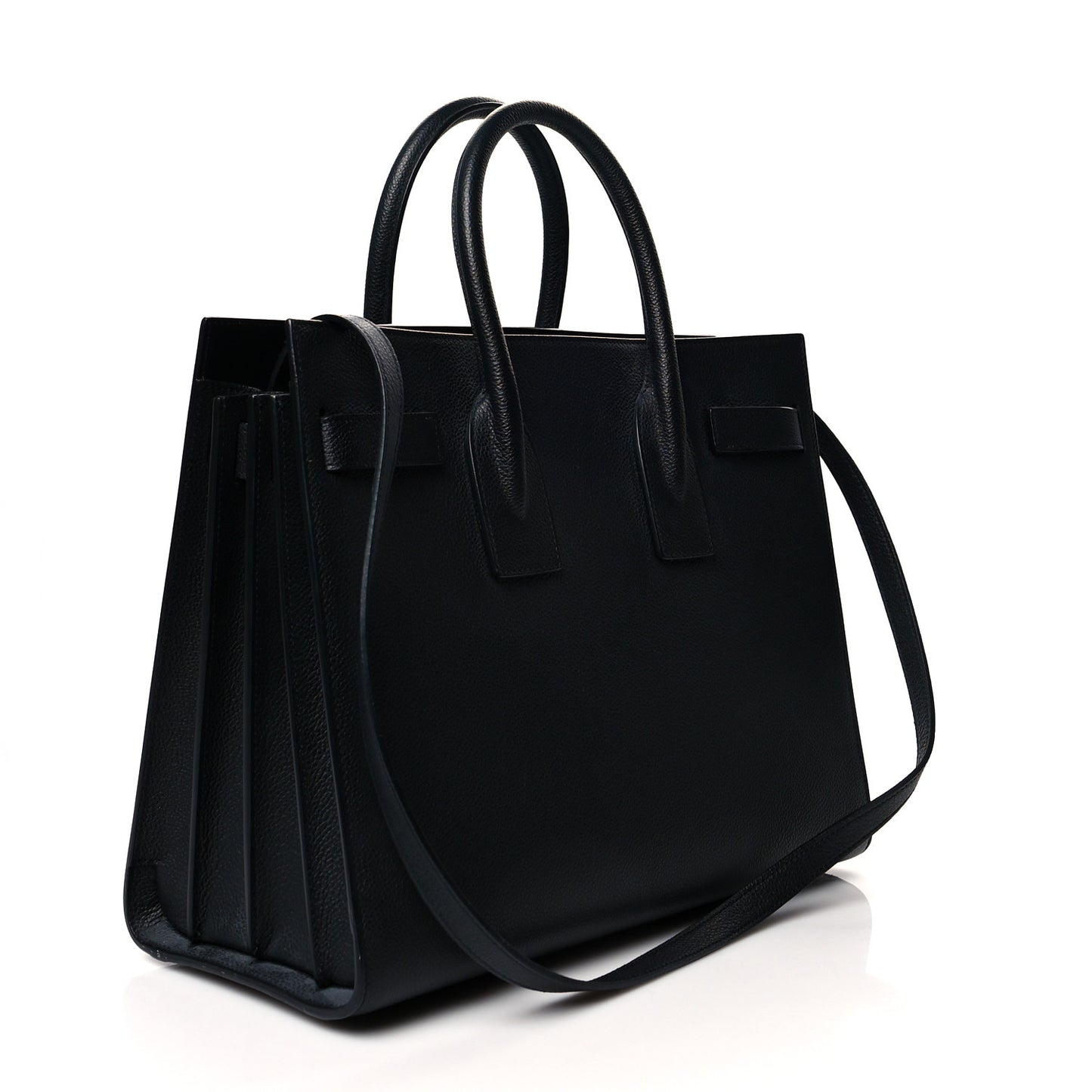 Grained Calfskin Small Sac De Jour Black