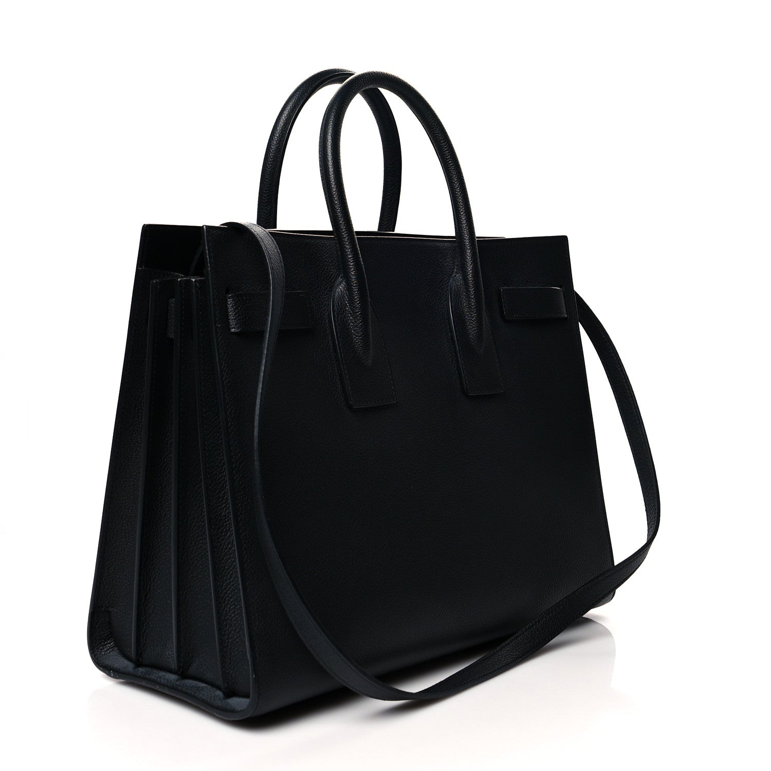 Saint Laurent Grained Calfskin Small Sac De Jour Black 3 of 13