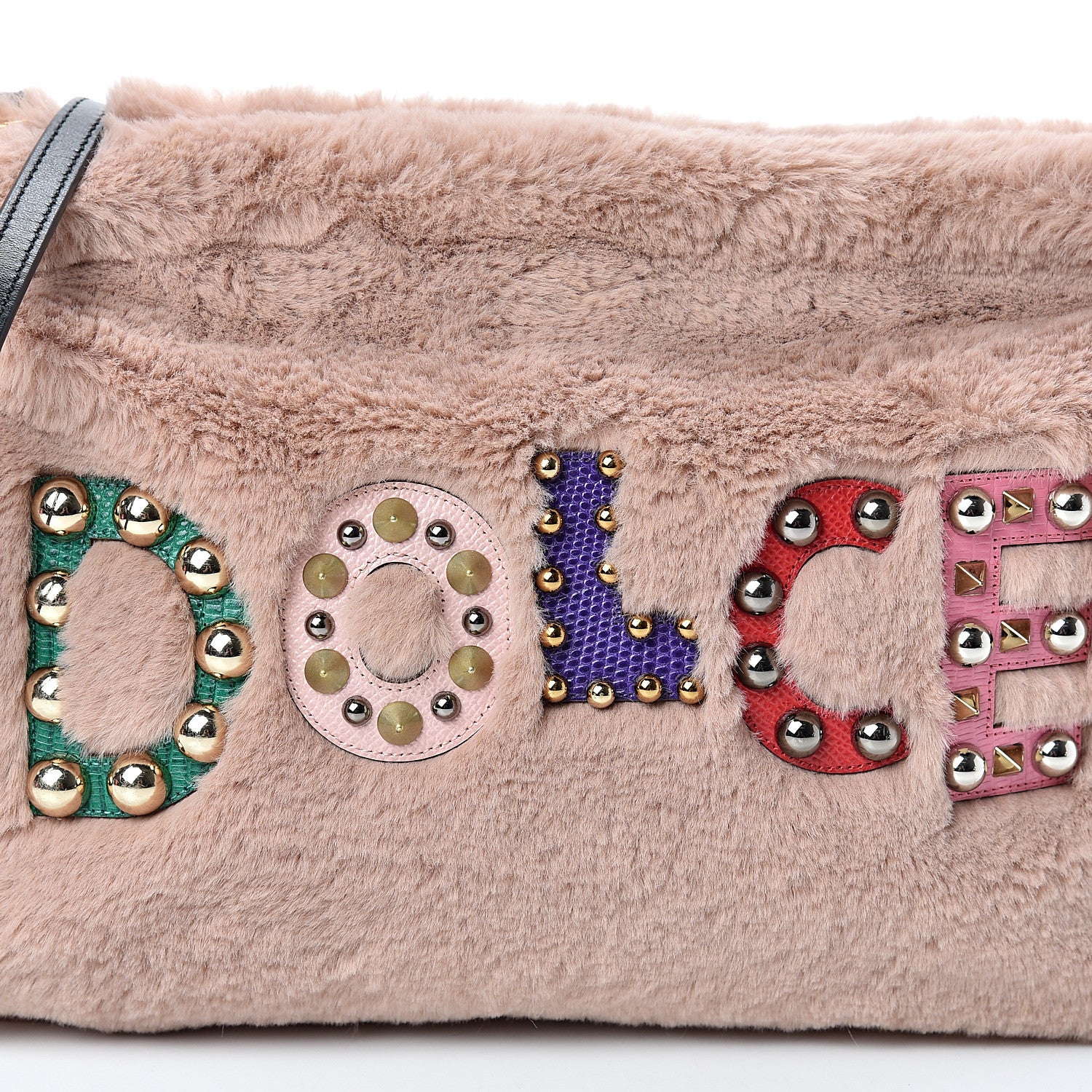 Dolce & Gabbana EcoFur Embellished Cleo Crossbody Powder Pink 7 of 10