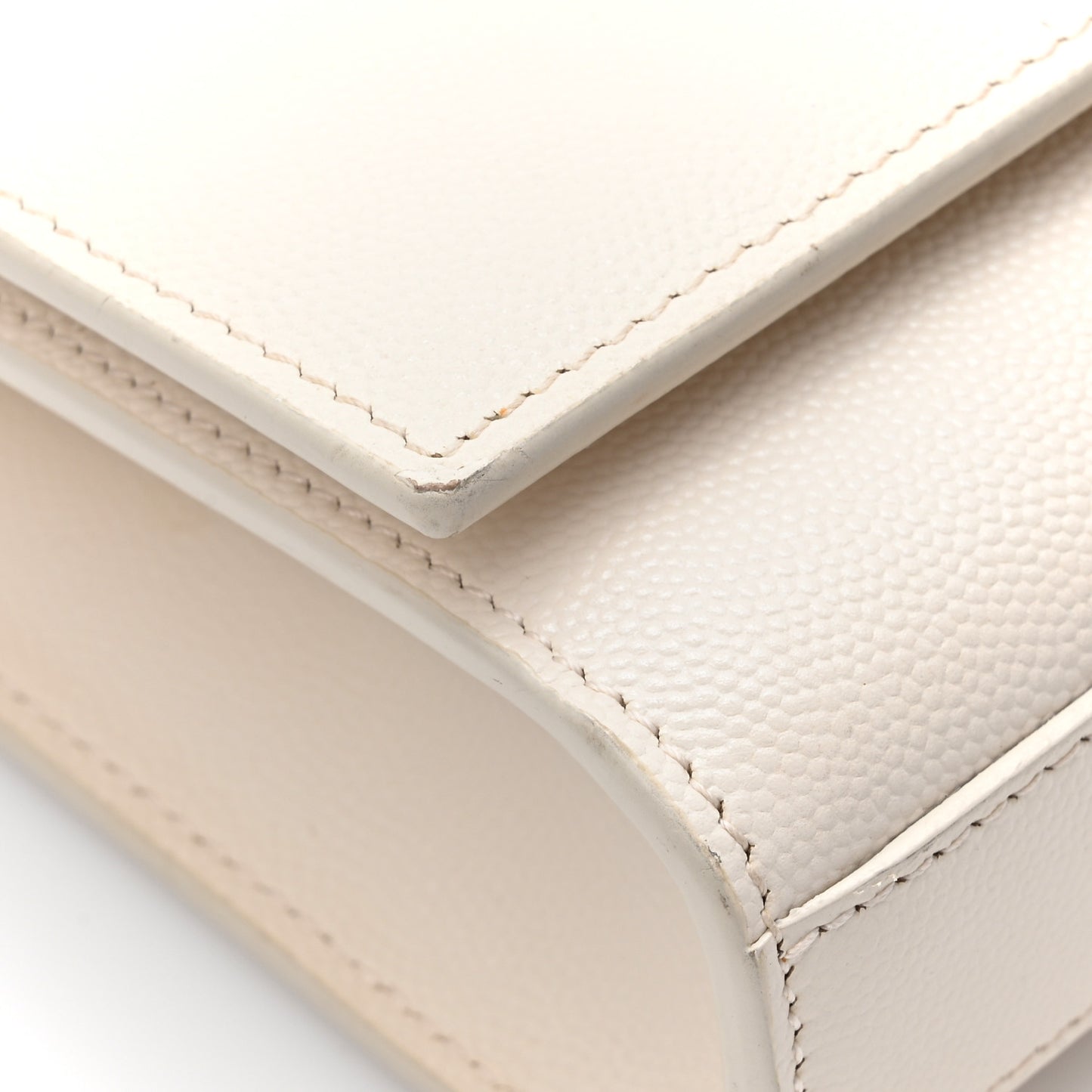 Grain De Poudre Small Monogram Kate Satchel Blanc Vintage