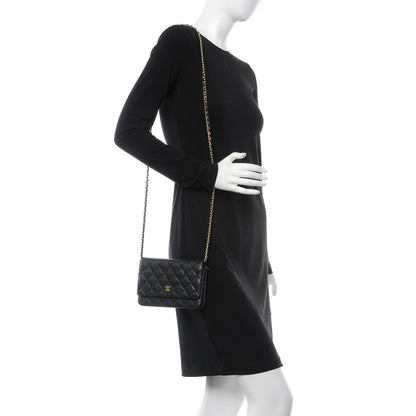 Chanel Caviar Quilted Wallet On Chain WOC Black 2 of 9