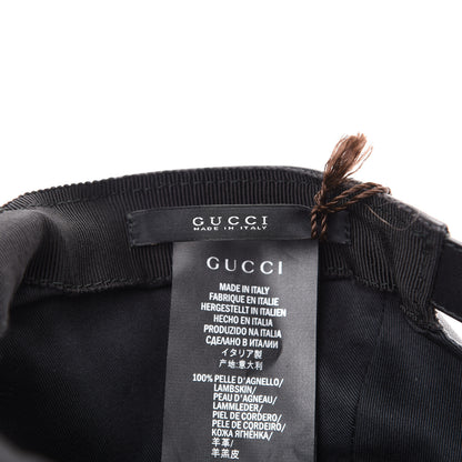 Gucci Nappa Charlotte Baseball Hat XS Black 5 of 7