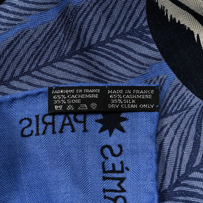 Hermes Cashmere Silk Zebra Pegasus Shawl 140 Lavender Fuchsia Marine 4 of 4