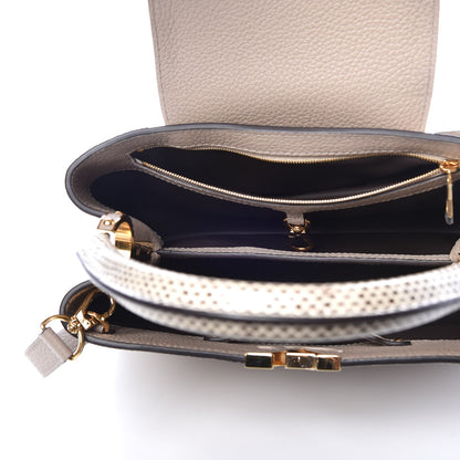 Louis Vuitton Taurillon Python Capucines PM Galet 6 of 7