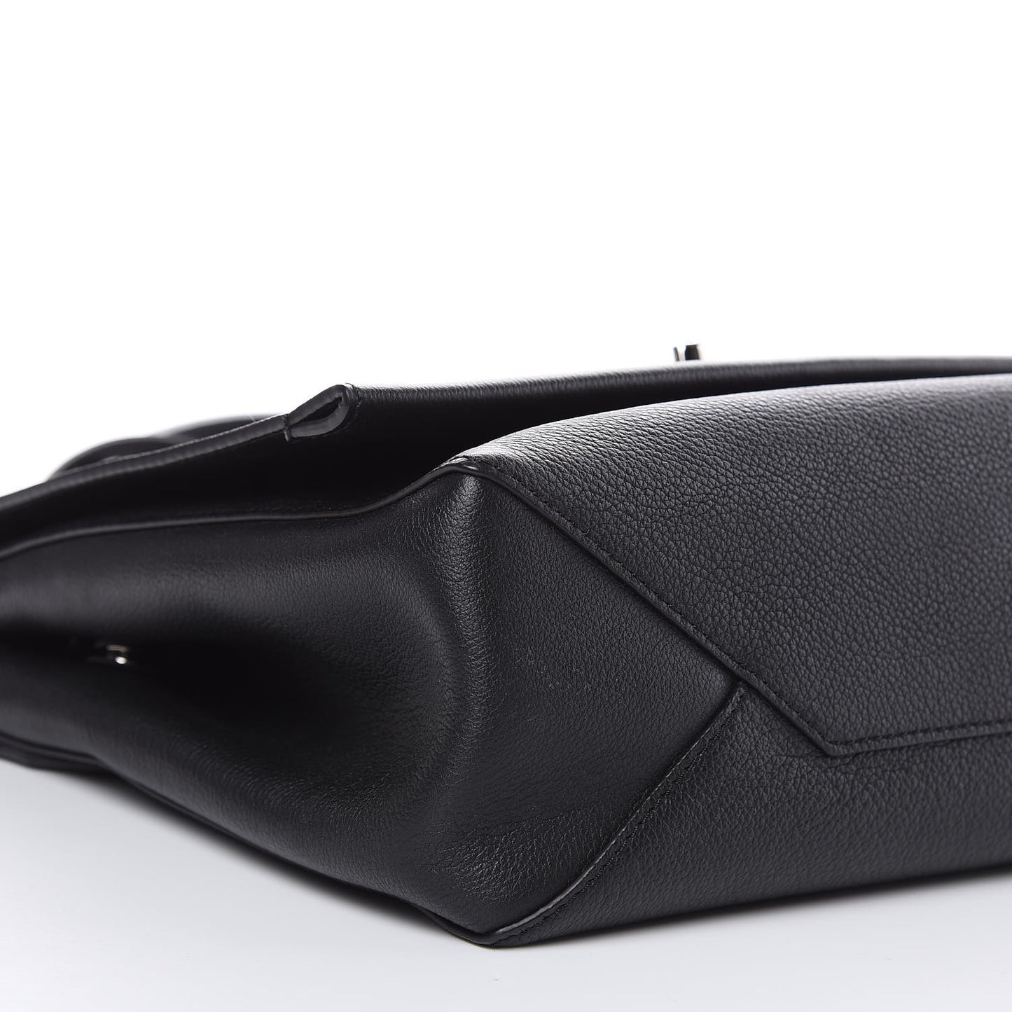 Soft Calfskin Lockme II Top Handle Black