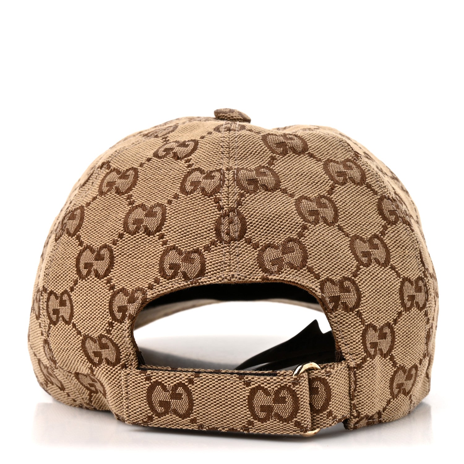 Gucci Monogram Textured Dollar Calfskin Zeno Baseball Hat S Beige 6 of 11