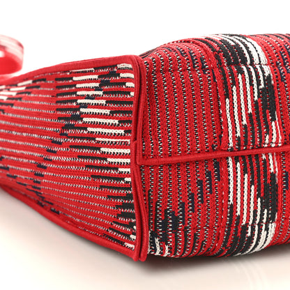 Burberry Knitted Check Mini Tote Scarlet 9 of 10