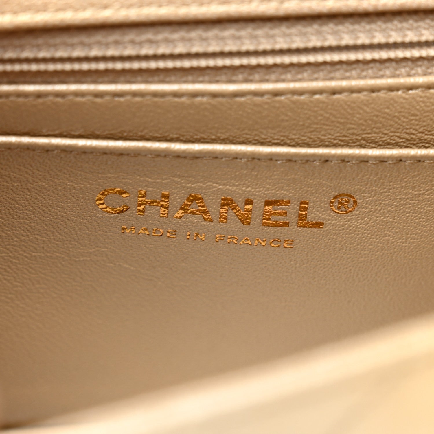 Chanel Metallic Goatskin Quilted Mini Rectangular Flap Gold 6 of 11