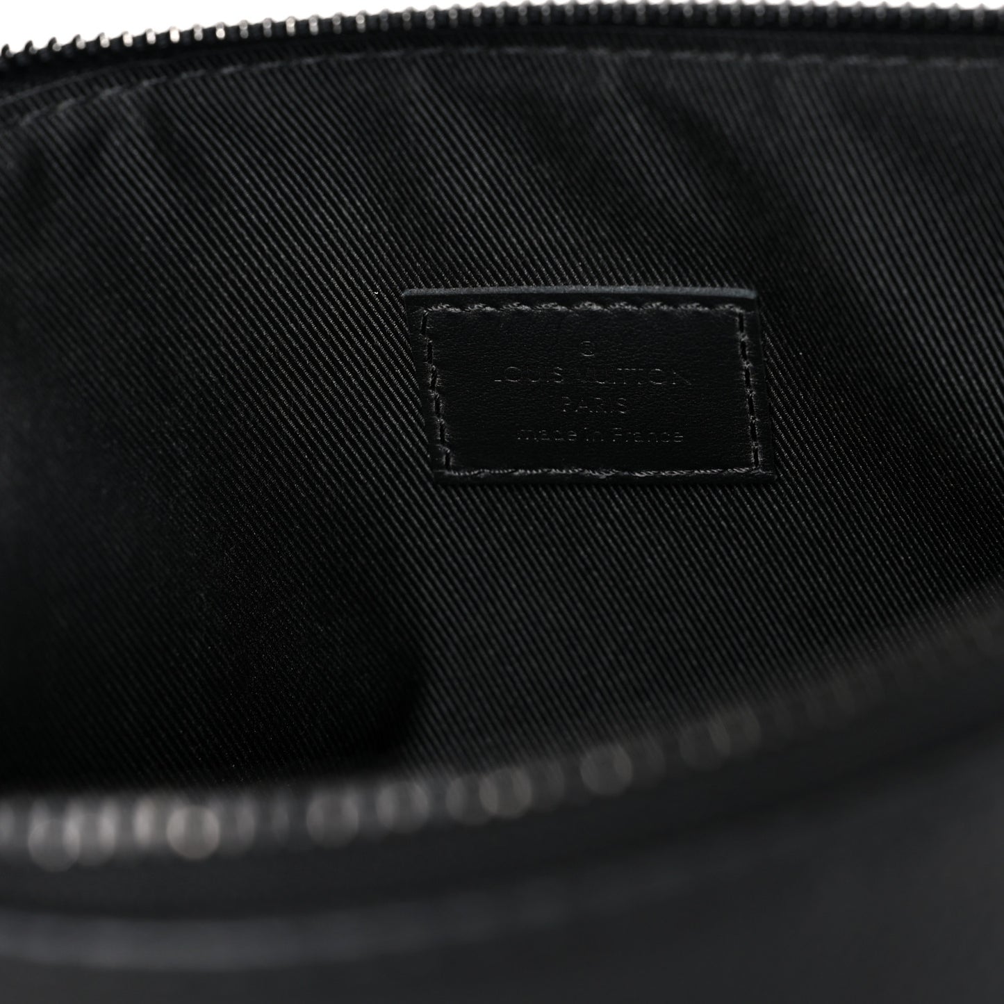 Grained Calfskin Aerogram Takeoff Pouch Black
