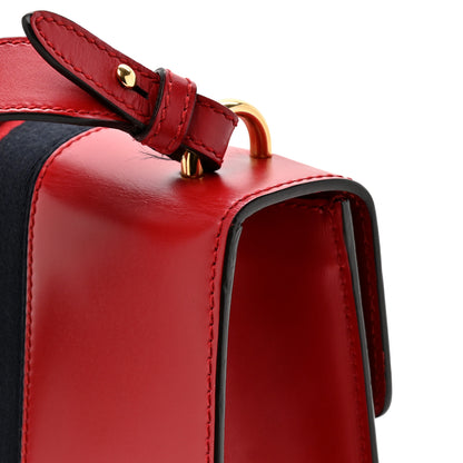 Gucci Calfskin Small Sylvie Shoulder Bag Hibiscus Red 14 of 17