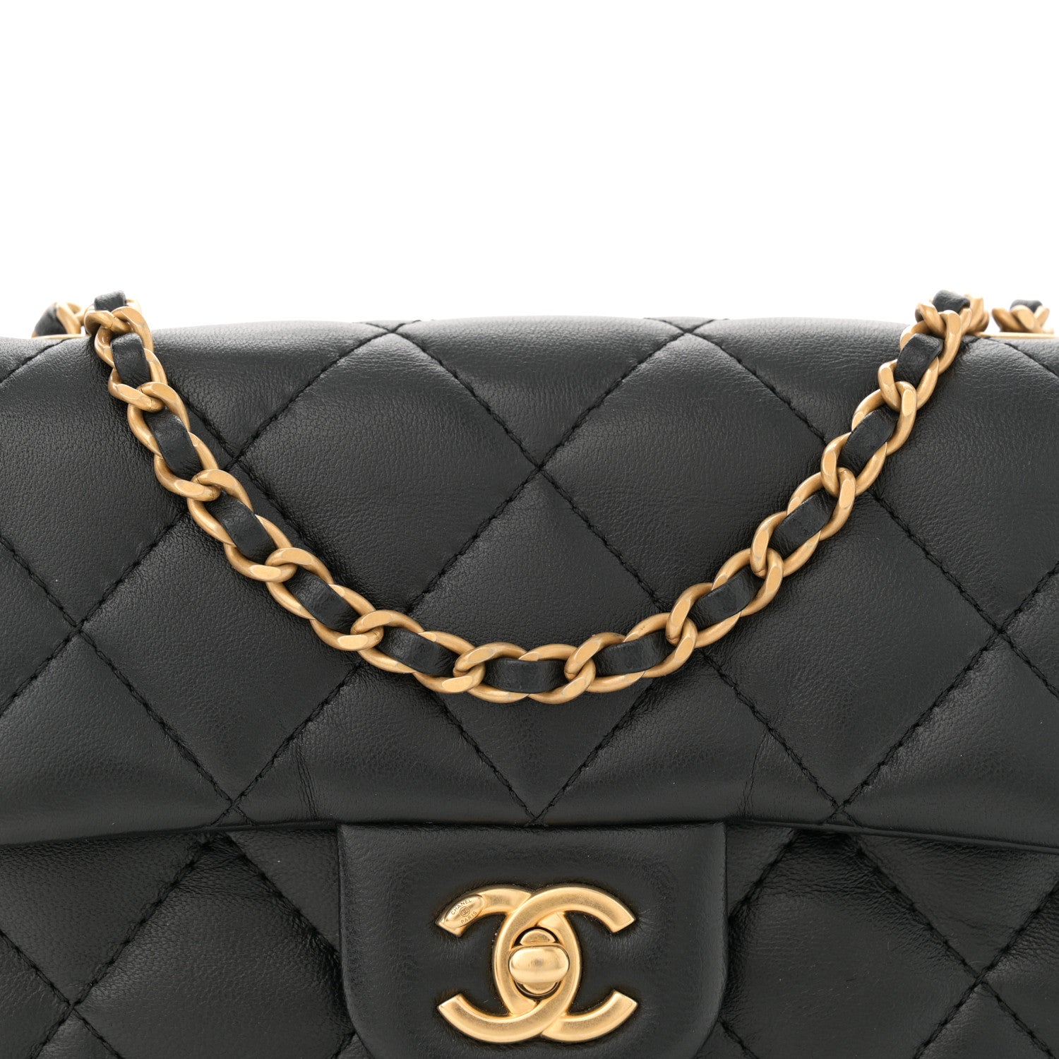 Chanel Lambskin Quilted Mini Heart Charms Flap Black 8 of 10