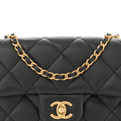 Chanel Lambskin Quilted Mini Heart Charms Flap Black 8 of 10
