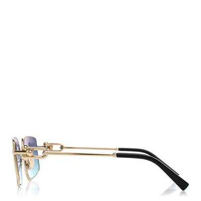 Tiffany Metal HardWear Sunglasses TF3111 Gold Blue 3 of 8