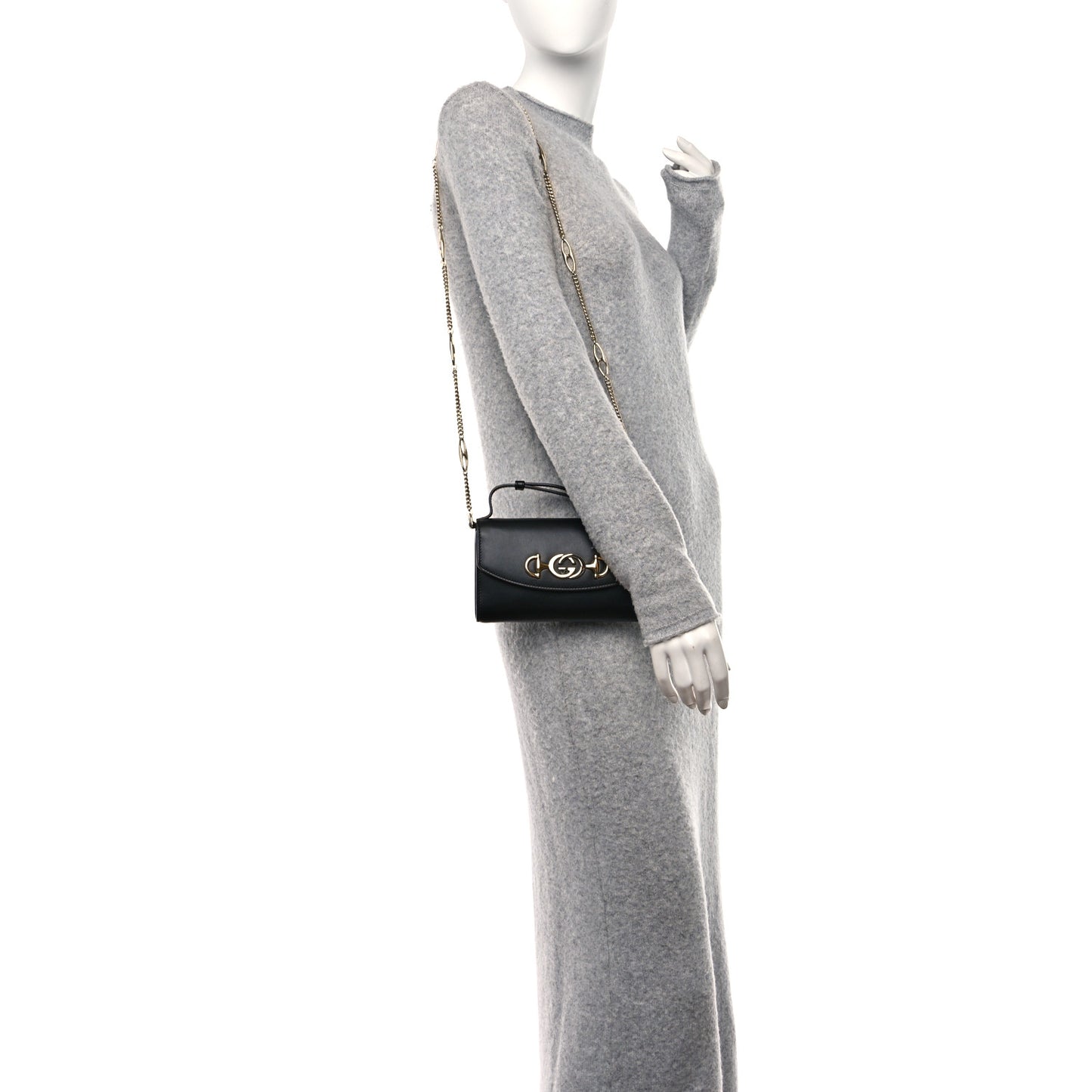 Smooth Calfskin Mini Zumi Shoulder Bag Black