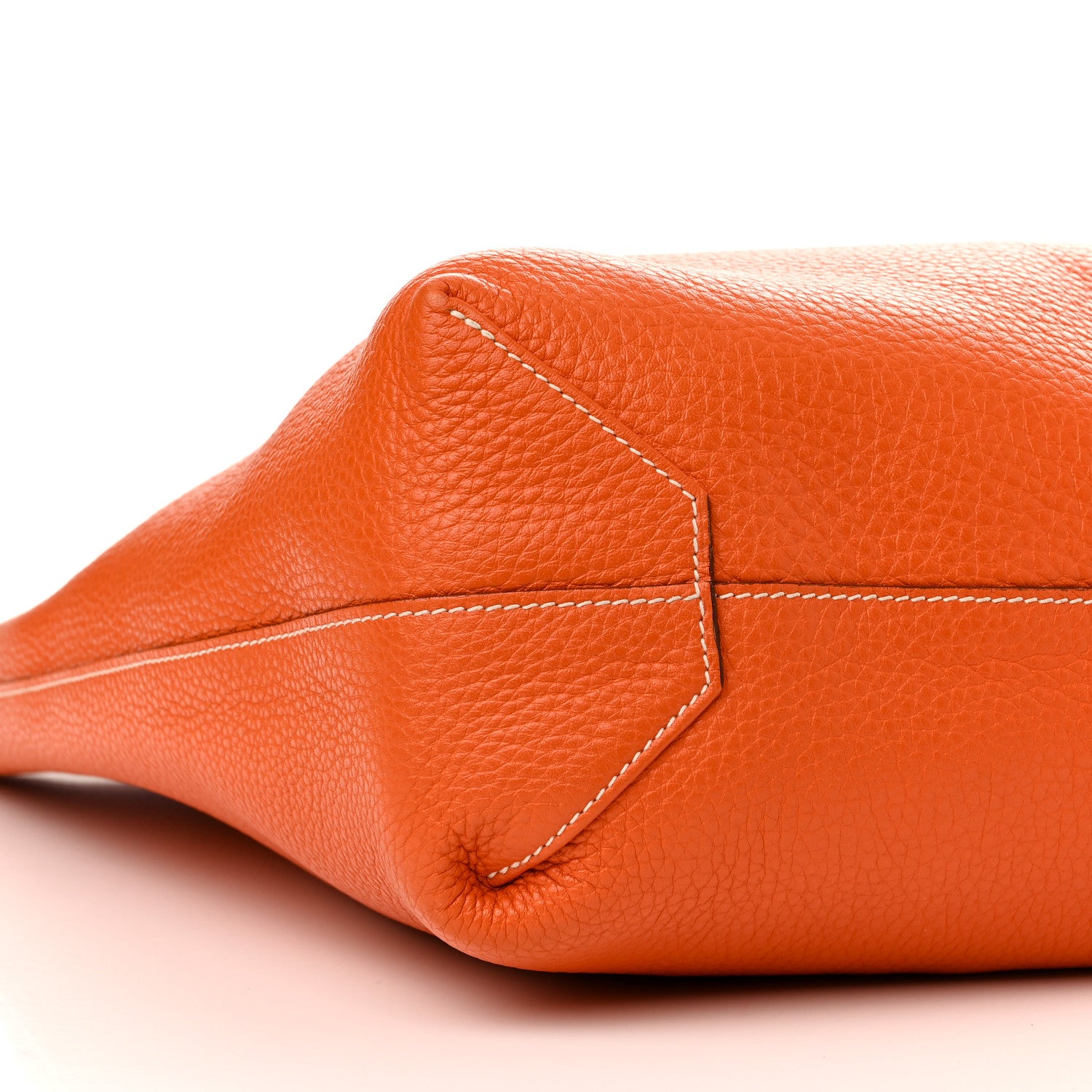 Hermes Taurillon Clemence Double Sens 45 Reversible Tote Orange Gold 13 of 17