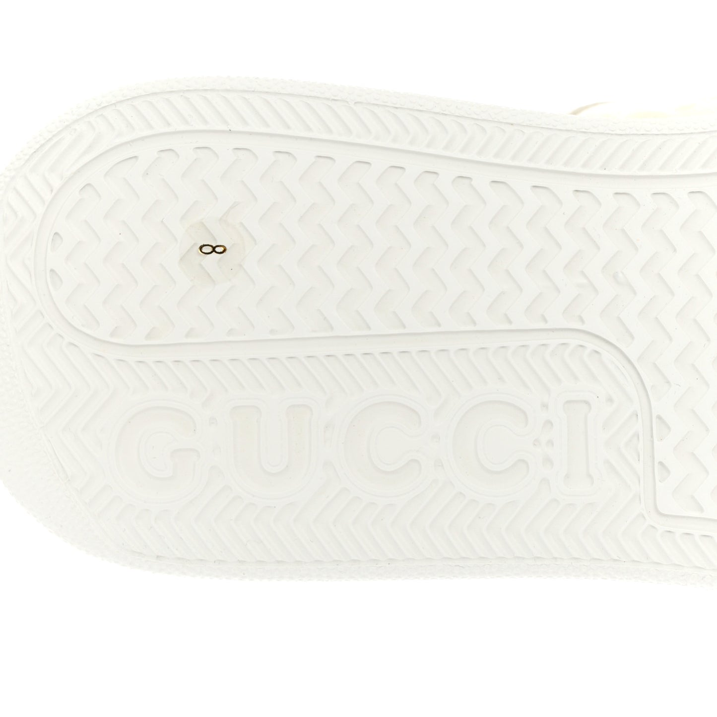 Calfskin GG Tennis Embossed Perforated Mens Interlocking G 55mm Sneakers 8 Great White