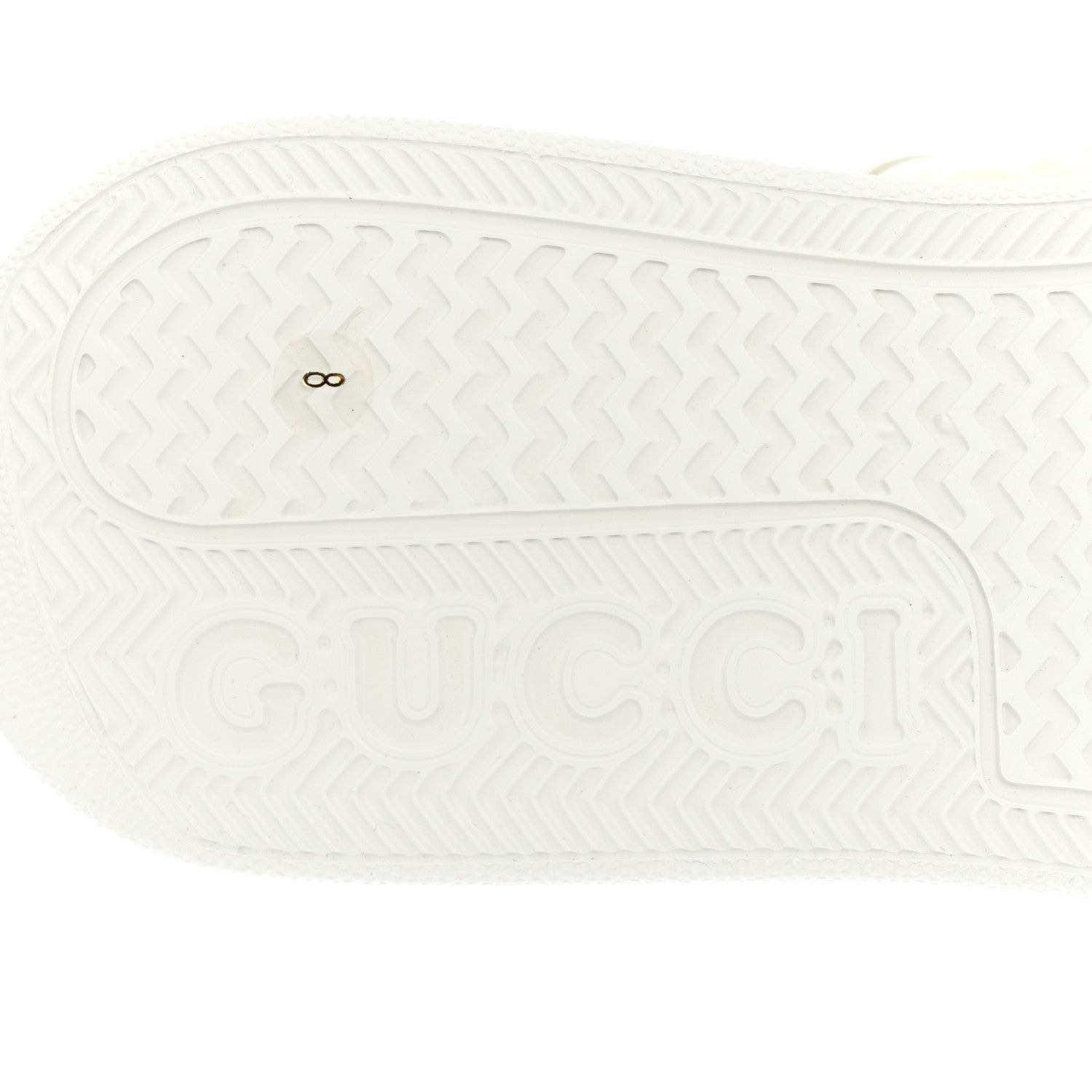 Gucci Calfskin GG Tennis Embossed Perforated Mens Interlocking G 55mm Sneakers 8 Great White 8 of 9