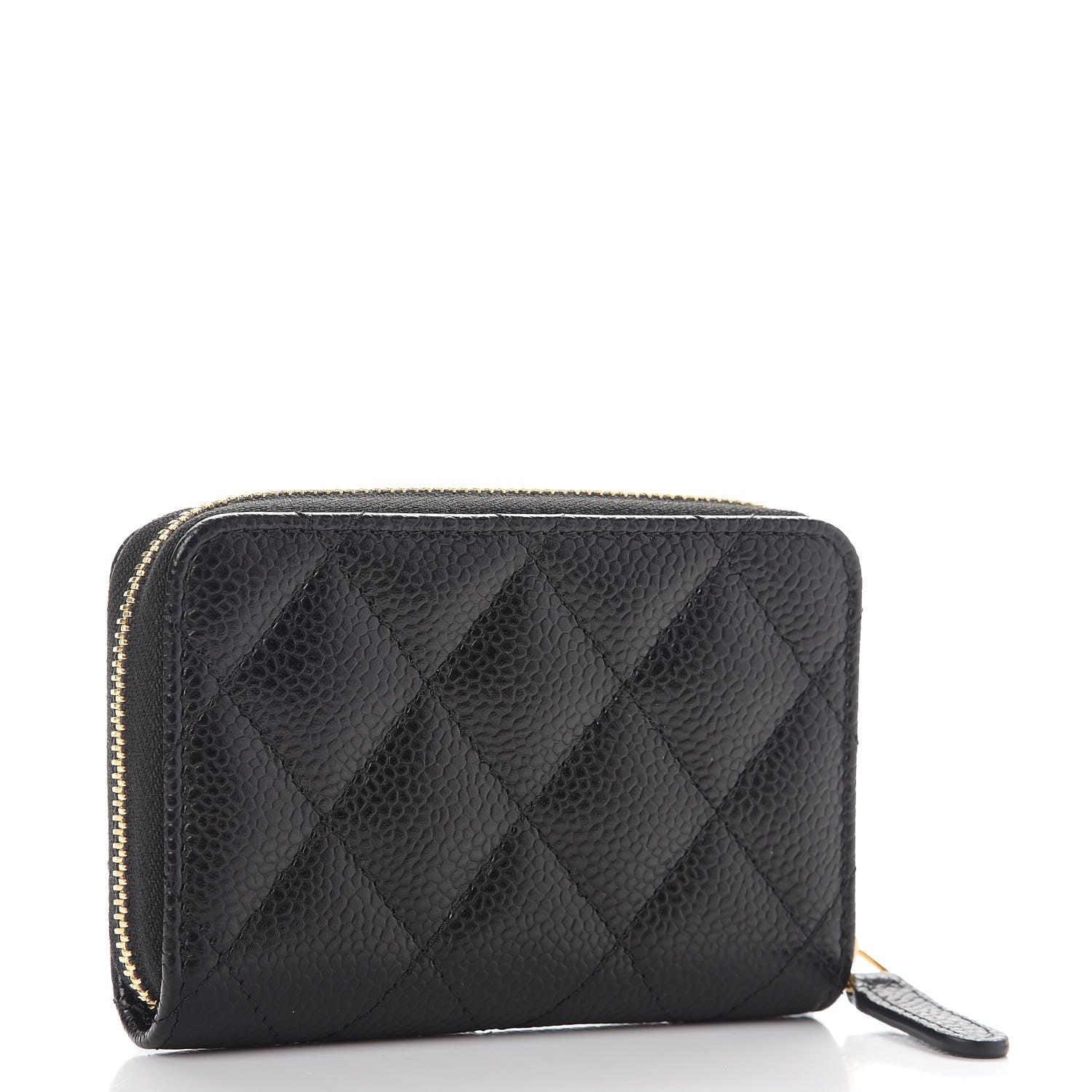 Chanel Caviar Quilted Zip Coin Purse Black 3 of 8