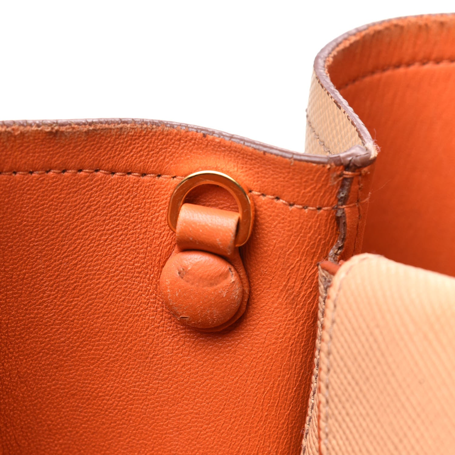 Prada Saffiano Cuir Medium Double Bag Noisette Papaya 29 of 47