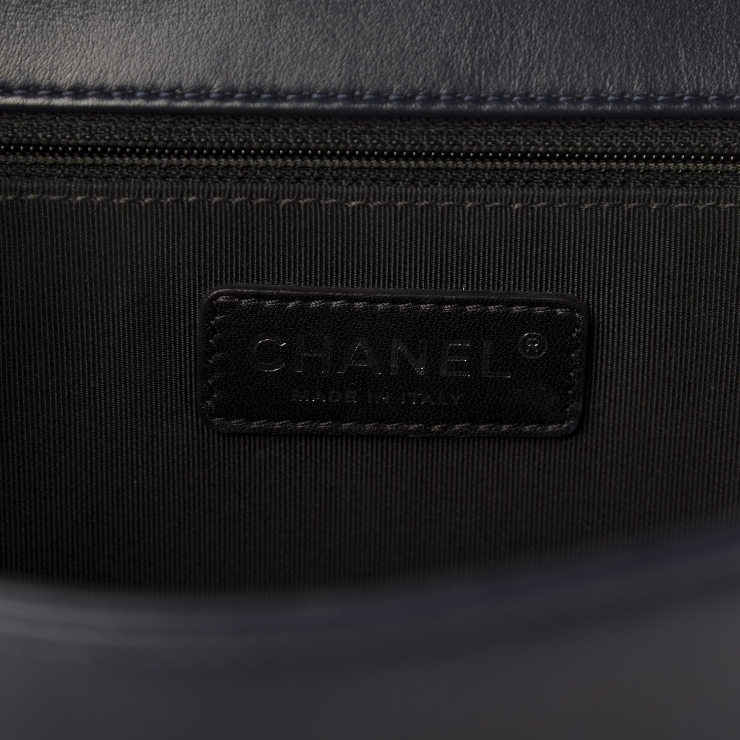 Chanel Faded Calfskin Quilted Medium Studded Boy Flap Black 9 of 10