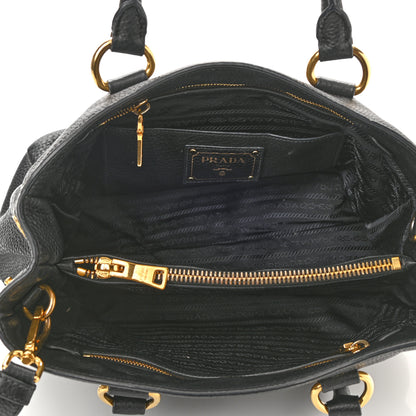 Prada Vitello Daino Shopping Tote Black 4 of 9