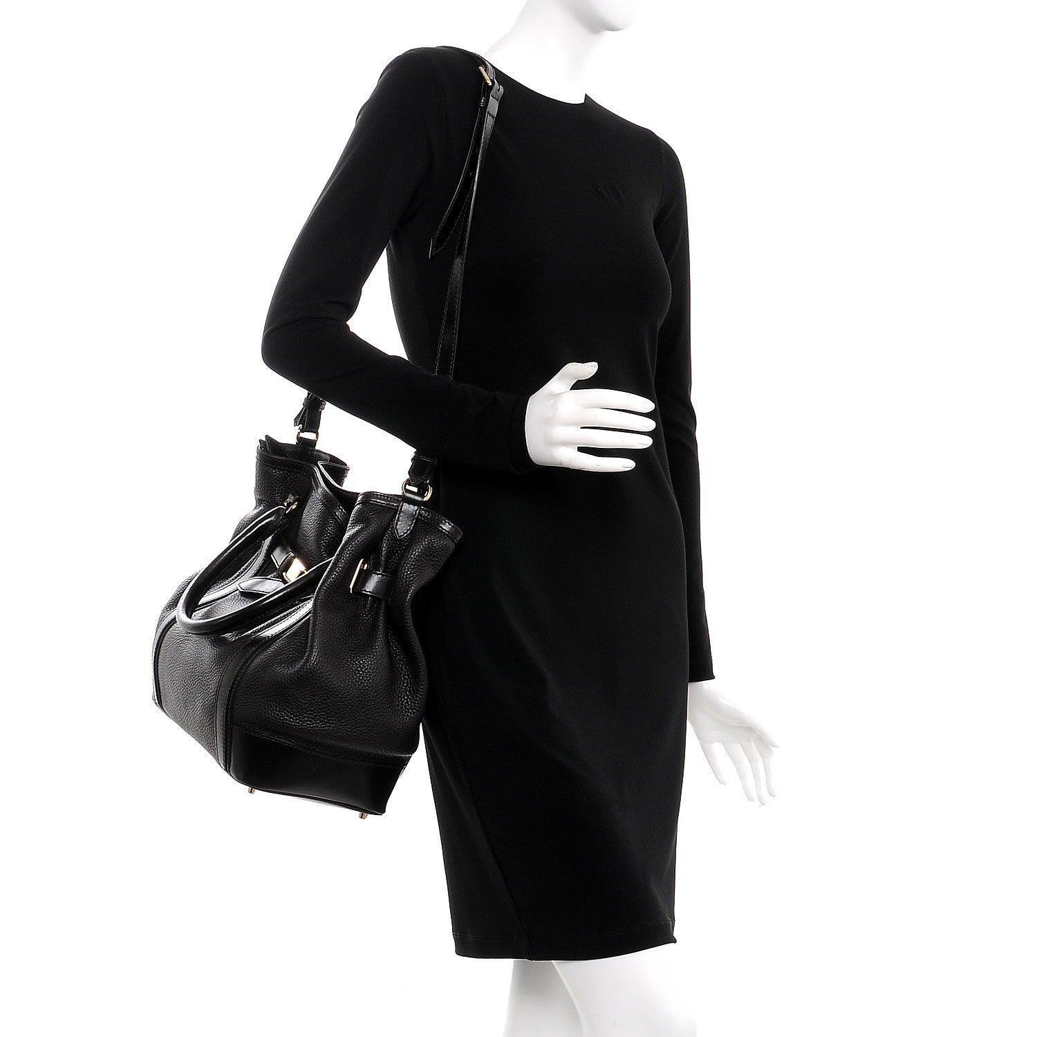 Burberry Grainy Calfskin Medium Golderton Tote Dark Chocolate 2 of 9