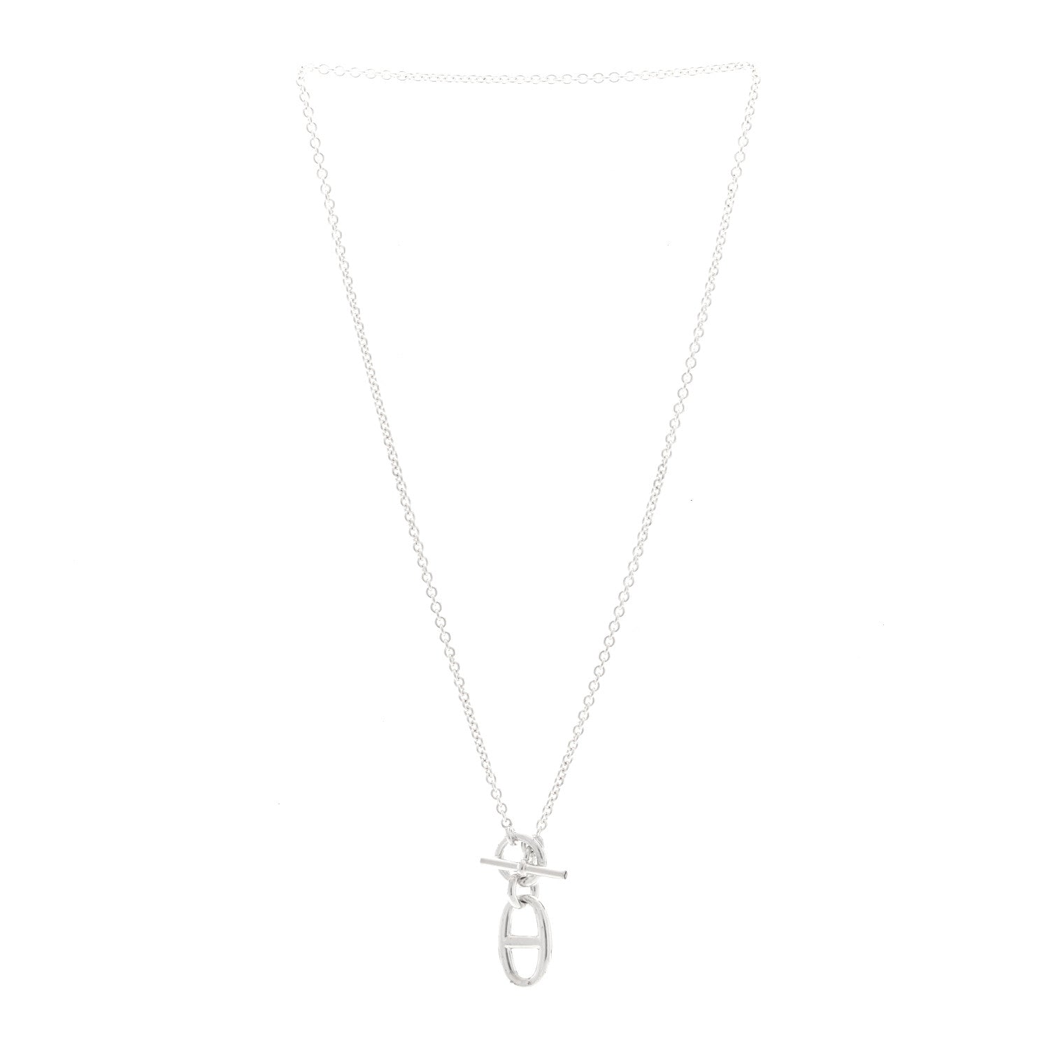 Hermes Sterling Silver Amulette Chaine d'Ancre Necklace 3 of 4