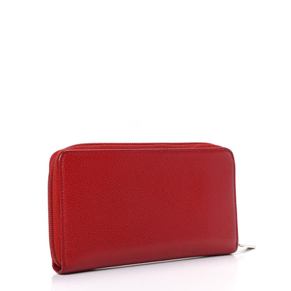 Chanel Caviar Large Timeless CC Zip Around Wallet Red 3 of 8