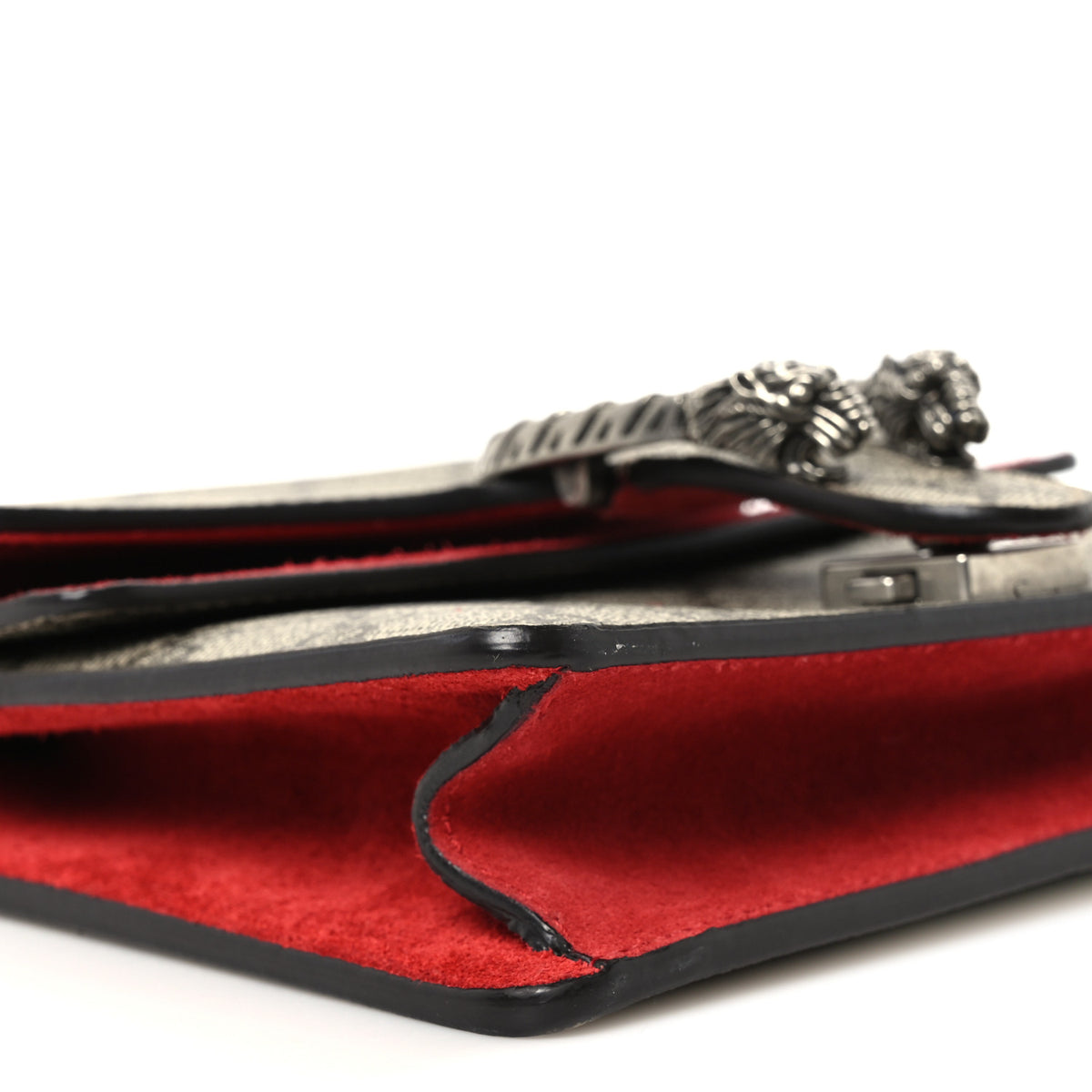 GG Supreme Monogram Mini Dionysus Shoulder Bag Hibiscus Red