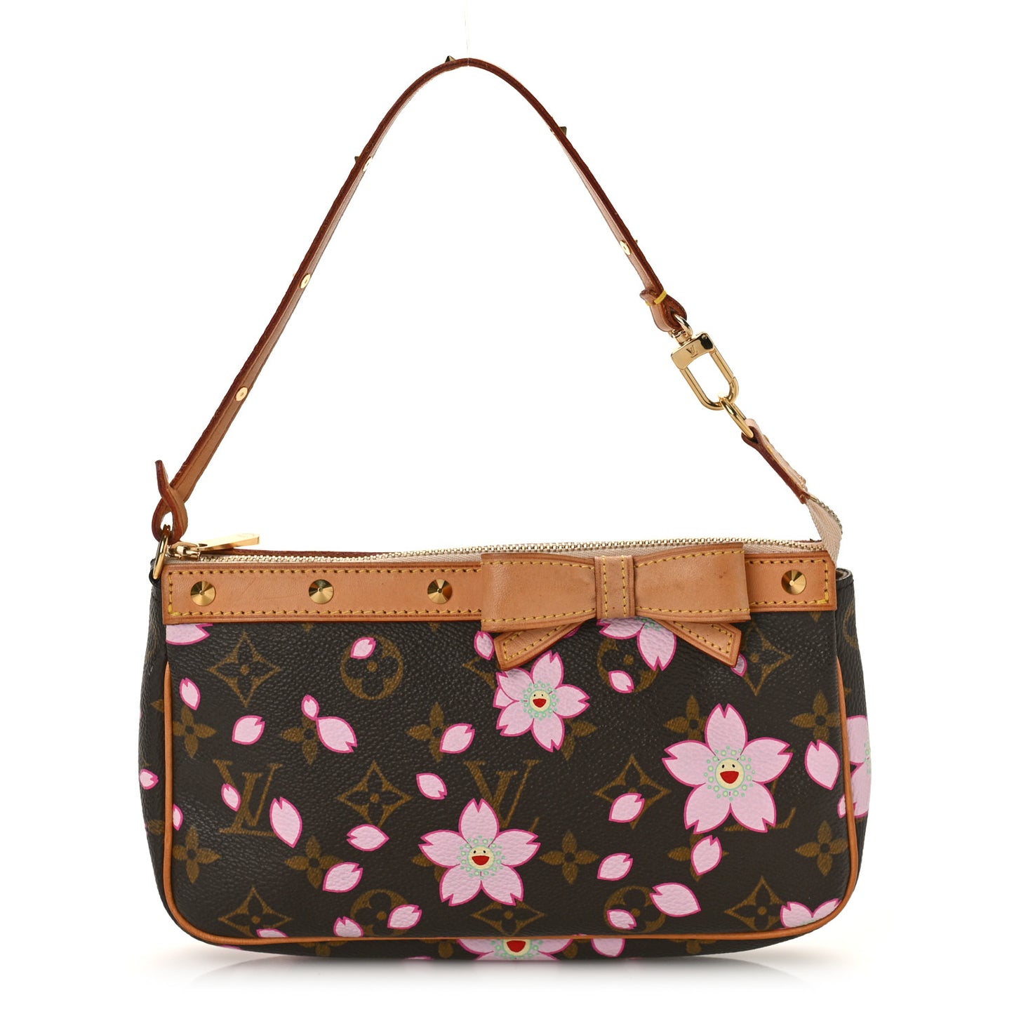 Monogram Cherry Blossom Pochette Accessories Brown