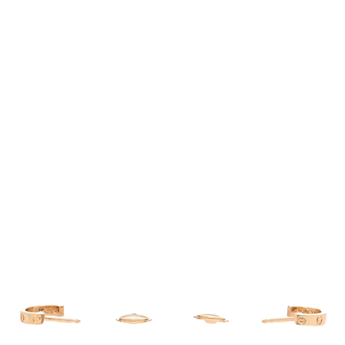 18K Yellow Gold Small LOVE Hoop Earrings