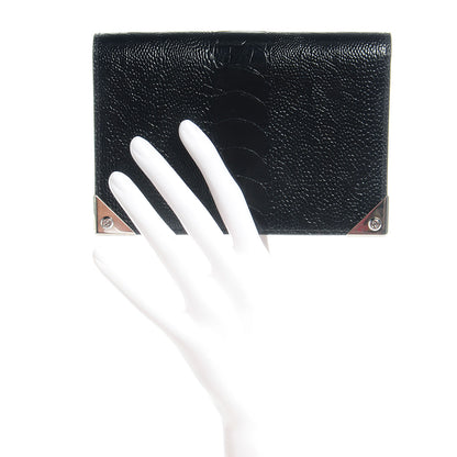 Alexander Wang Ostrich Embossed Leather Prisma Biker Purse Black 2 of 5