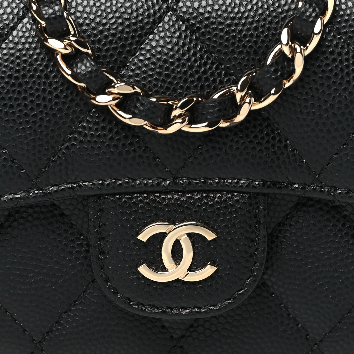 Chanel Caviar Quilted Mini Clutch With Chain Black 9 of 12