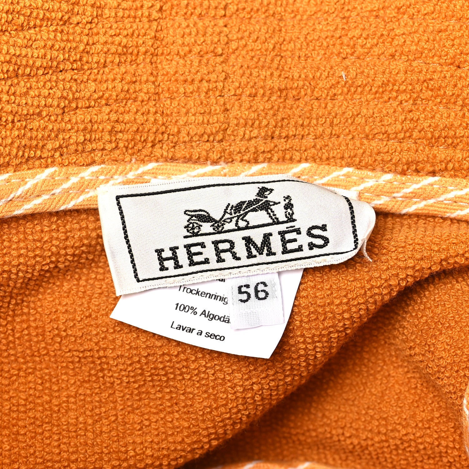 Hermes Cotton Eden Bucket Hat 56 Tan 7 of 7