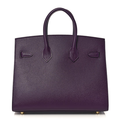 Hermes Madame Calfskin Birkin Sellier 25 Cassis 4 of 34