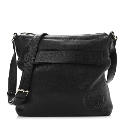 Gucci Pebbled Calfskin Medium Soho Messenger Bag Black 1 of 11