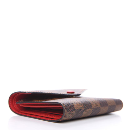 Louis Vuitton Damier Ebene Victorine Wallet Red 4 of 7