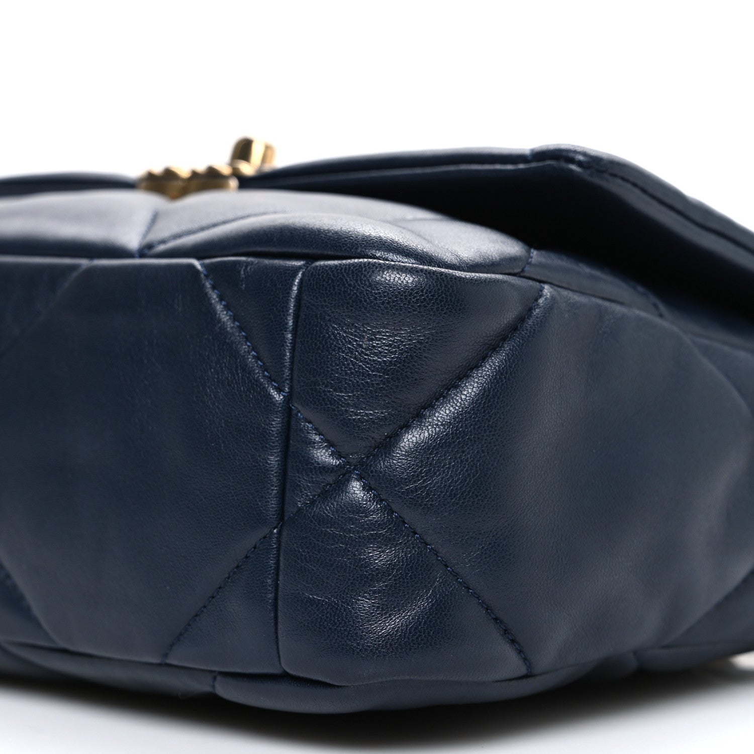Chanel Lambskin Quilted Medium Chanel 19 Flap Navy Blue 1828553