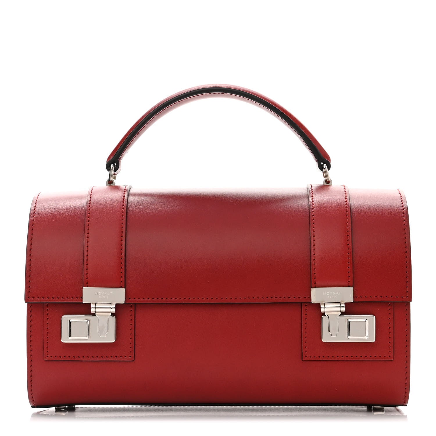 Moynat Box Calfskin Cabotin Red 1 of 10