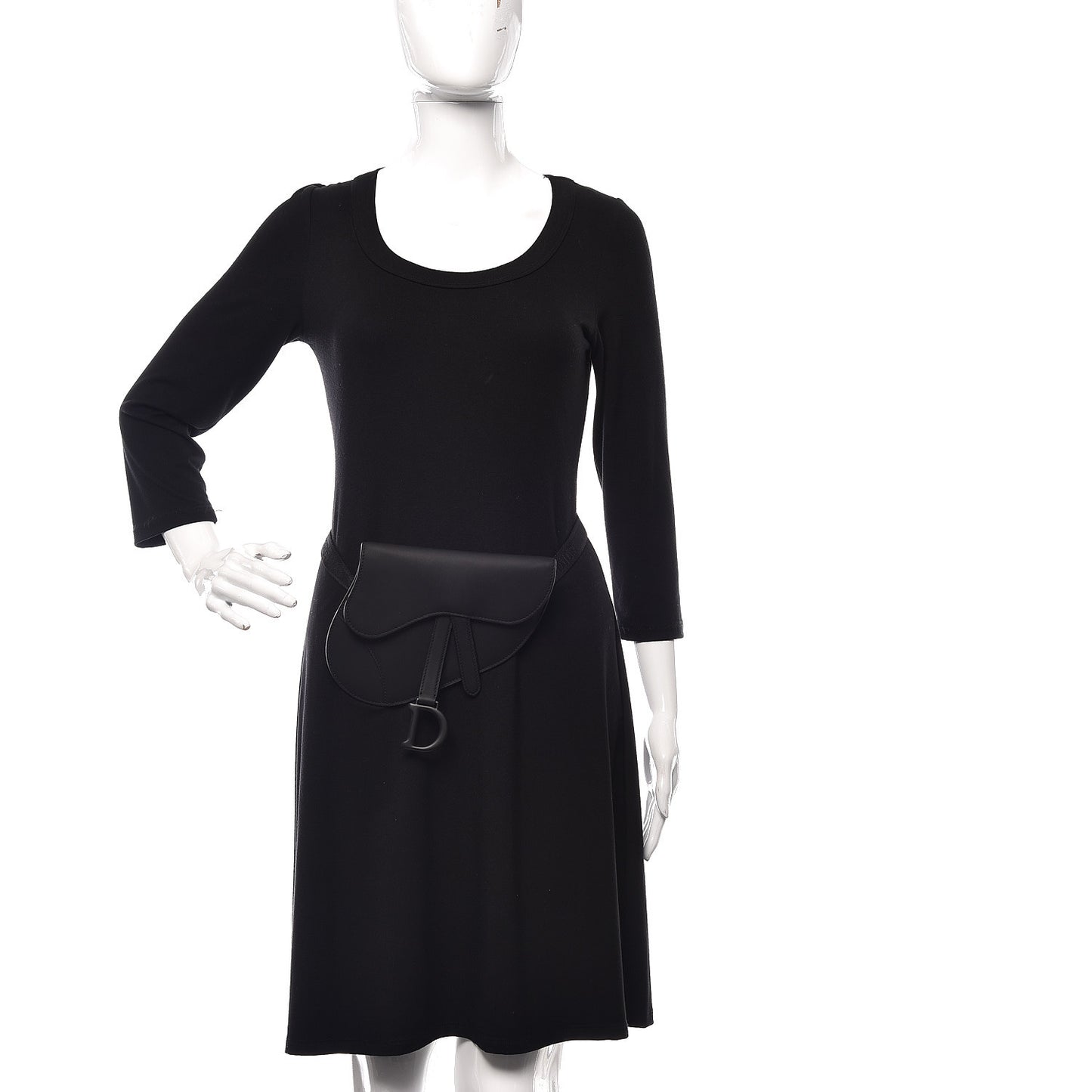 Ultra Matte Calfskin Saddle Belt Bag Black