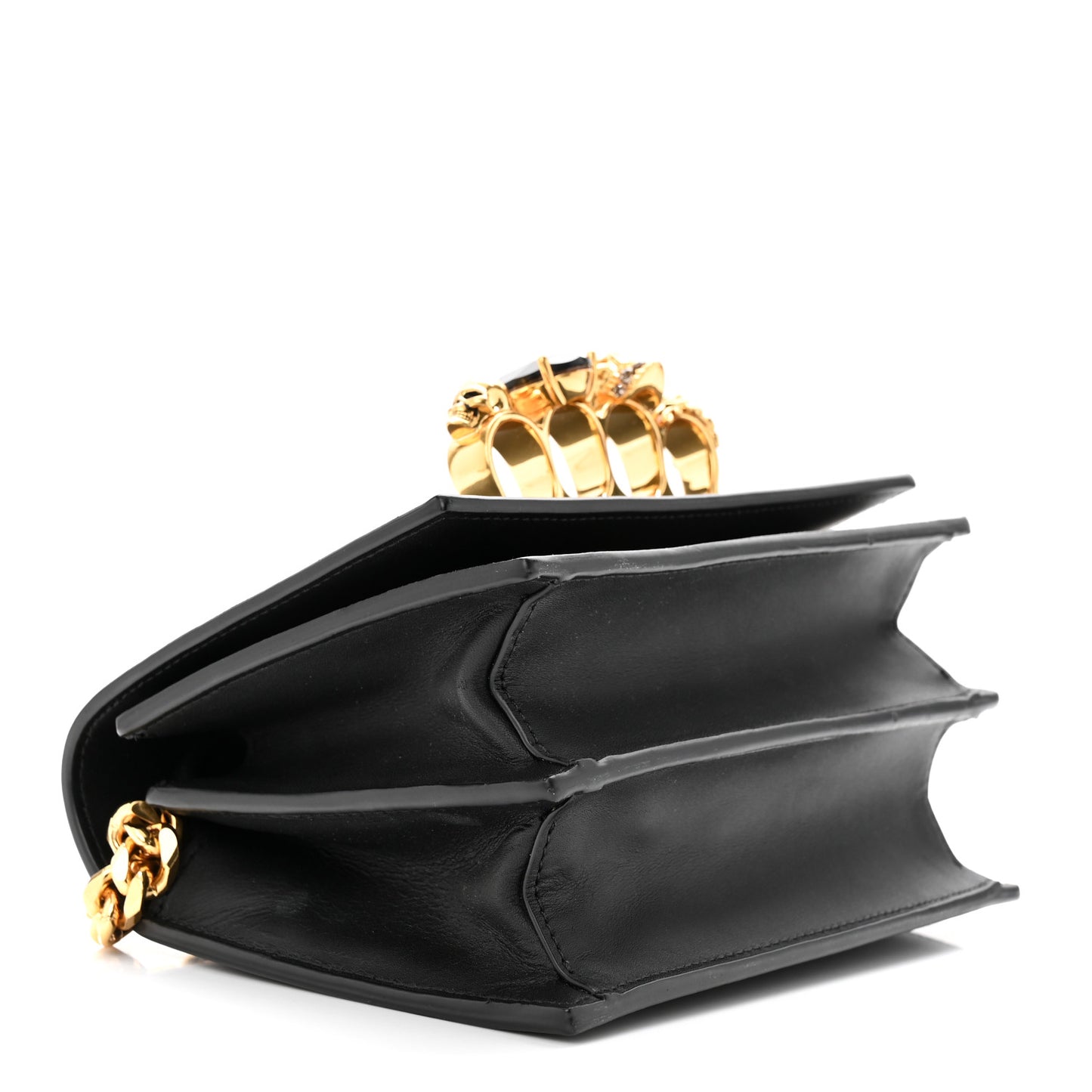 Calfskin Knuckle Crossbody Black