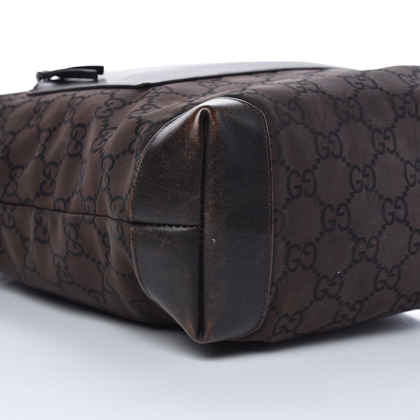 Nylon Monogram Tote Brown