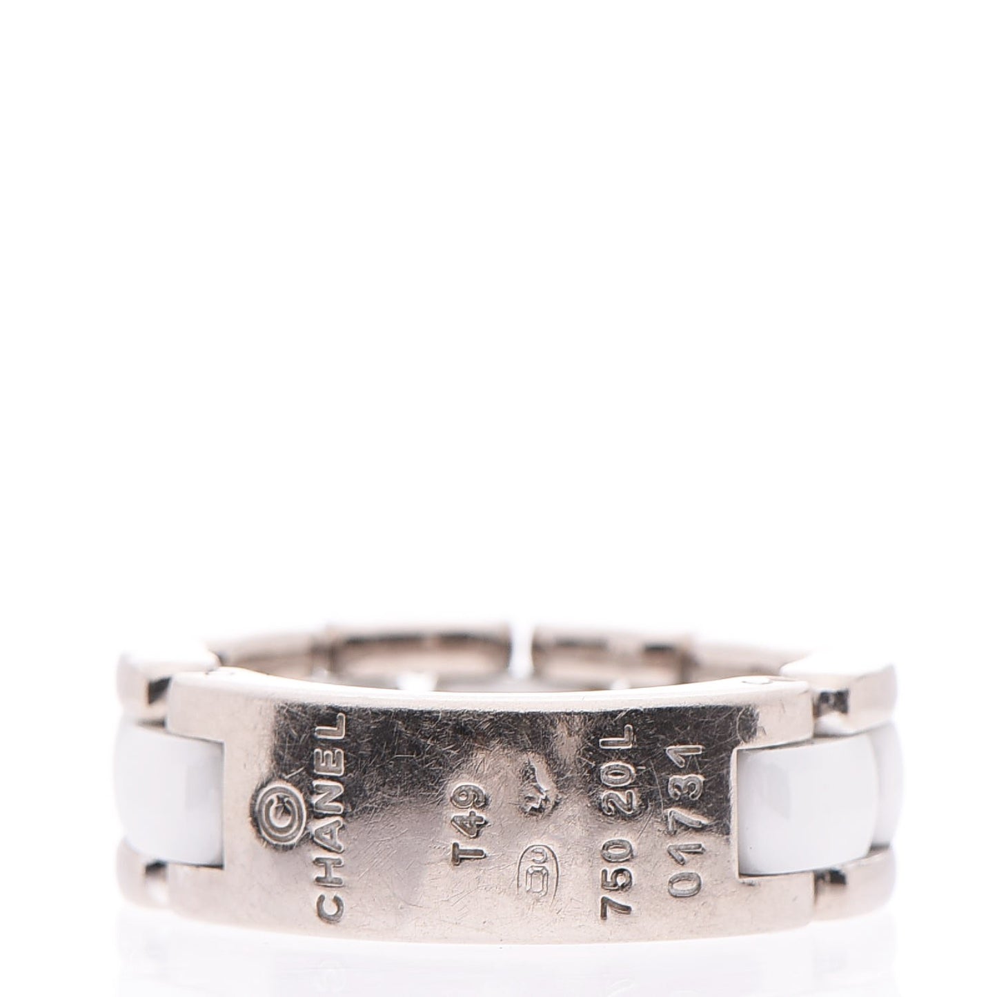 18K White Gold Ceramic Medium Ultra Ring 49 5 White